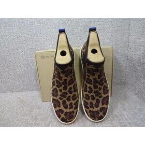 Rothy's Leopard Print Slip-On Ankle Booties - Brown & Black